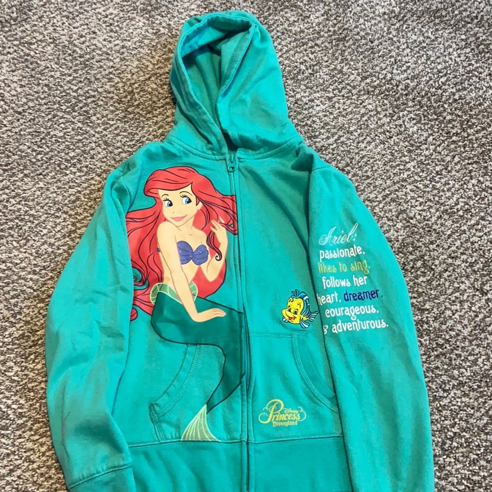 Never worn Ariel zip up hoodie from Disneyland